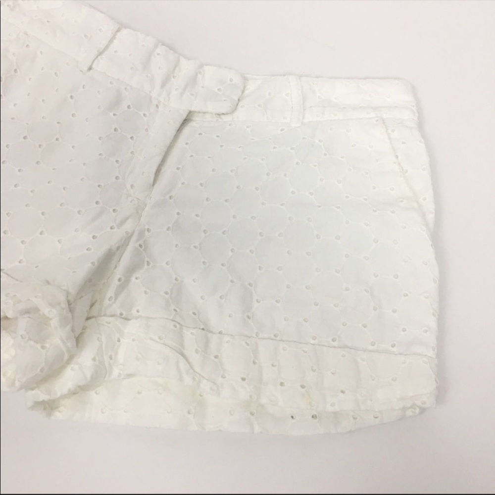 Bar III Short Size Small White Eyelet Cuffed Shorts Summer Cotton - Picture 4 of 8